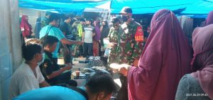 Tekan Penyebaran Covid-19, Dandim Maros Sidak Pasar Tradisional