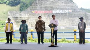 Presiden Jokowi Resmikan Bendungan Karalloe di Gowa