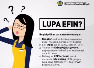 Lapor SPT Daring Lupa Password dan EFIN, Pahami Dulu Fungsi Keduanya