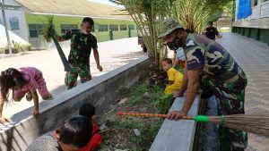 Sambut Ramadhan TNI dan Forkopimda di Maros Kerja Bakti Bersihkan Masjid