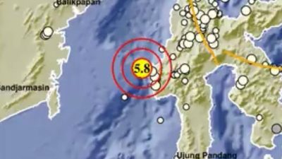 Gempa Berkekuatan Magnitudo 5,8 Guncang Mamuju