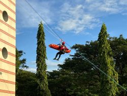 Tutup Diklatsar, Tim Reaksi Cepat Semen Tonasa Simulasi Penyelamatan Bencana