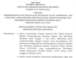 Mahfud Md Ditunjuk Menjadi Plt. Menteri PANRB