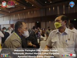 Menteri Marves Luhut Panjaitan Apresiasi Kinerja Danny Pomanto, Makassar Peringkat Dua Belanja Daerah Terbanyak