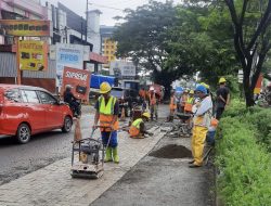 Dinas PUTR Sulsel Lakukan Penanganan Darurat Jalan Hertasning