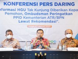 Terkait HGU, Ombudsman RI Terbitkan Rekomendasi Kepada PPID Kementerian ATR/BPN