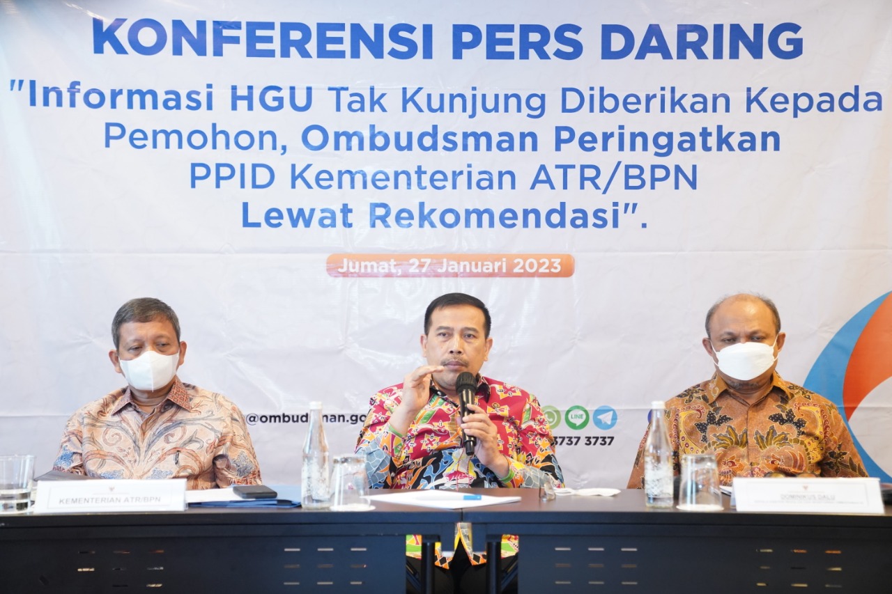 Terkait HGU, Ombudsman RI Terbitkan Rekomendasi Kepada PPID Kementerian