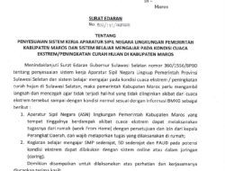 Pemkab Maros Izinkan ASN Terdampak Banjir WFH