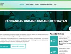 Laman Khusus untuk Tampung Aspirasi Publik dalam RUU Kesehatan