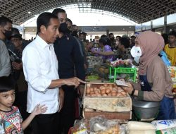 Kunjungi Pasar, Presiden: Secara Umum Harga Turun