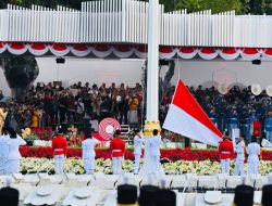 Upacara Penurunan Bendera Negara Sang Merah Putih Berlangsung Lancar dan Khidmat