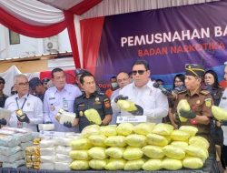 BNN RI Memusnahkan Ratusan Kilogram Narkoba
