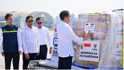 Presiden Jokowi Lepas Bantuan Kemanusiaan Tahap Kedua untuk Palestina dan Tegaskan Dukungan