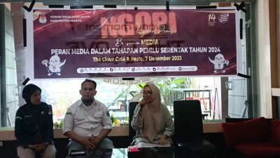 KPUD Maros Gelar Ngopi Bersama Media: Tidak Ada Larangan Politik Identitas