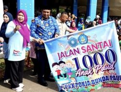 Bupati Maros Memimpin Gerak Jalan Santai bersama 1000 Anak Usia Dini