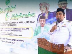 Bupati Maros Hadiri Acara Halal Bihalal Pengurus Daerah DDI Kabupaten Maros