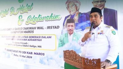 Bupati Maros Hadiri Acara Halal Bihalal Pengurus Daerah DDI Kabupaten Maros