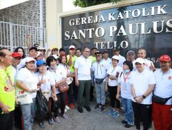 Wali Kota Makassar Lepas Kegiatan Jalan Santai Sehat Bahagia HUT ke-25 Gereja Katolik Paroki ST Paulus Tello
