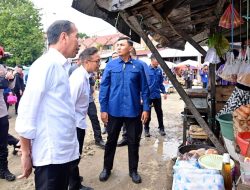 Presiden Joko Widodo dan Ibu Iriana Tinjau Harga di Pasar Sentral Palakka