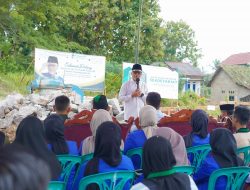 Mendag Zulkifli Hasan Letakkan Batu Pertama Pembangunan Sekretariat HMI Cabang Kalianda