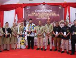 Chaidir Syam dan Suhartina Bohari Pendaftar Pertama di KPU Maros