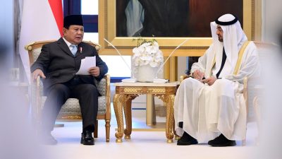 Prabowo Subianto Bertemu Presiden MBZ, Perkuat Hubungan Bilateral Indonesia-PEA