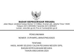 Hasil Akhir Seleksi CPNS BKN Tahun Anggaran 2024 Resmi Diumumkan