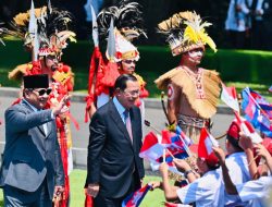 Presiden Prabowo Terima Kunjungan Resmi Presiden Senat Kamboja Hun Sen di Istana Merdeka