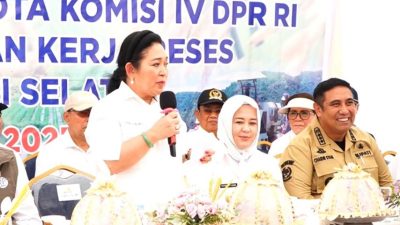 Panen Raya di Maros, Bupati Chaidir Syam Dampingi Titiek Soeharto