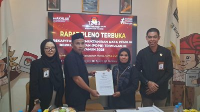 Pleno KPU Maros Catat 283.709 Pemilih dalam PDPB Triwulan III 2025