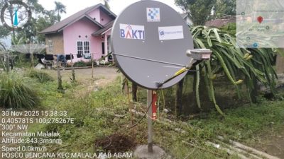 Kominfo-Digital Pasang 10 Titik Internet SATRIA-1 untuk Pulihkan Komunikasi di Wilayah Banjir
