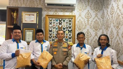 Kapolres Maros Serahkan Bantuan Bibit Jagung ke IKA-PMII, Perkuat Program Ketahanan Pangan