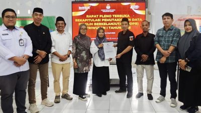 KPU Maros Tetapkan Rekapitulasi Pemutakhiran Data Pemilih Triwulan I 2026