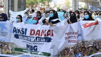 Sekitar 15 Ribu Massa Aksi di Makassar, Desak Program MBG Tetap Dilanjutkan